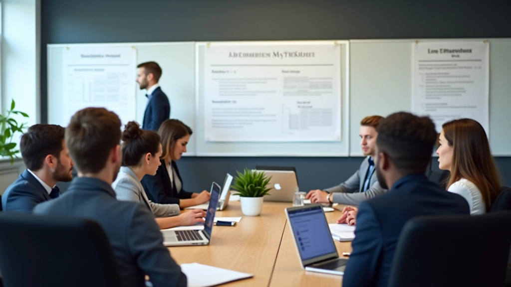 Projektový tým v místnosti s poznámkami na stěně